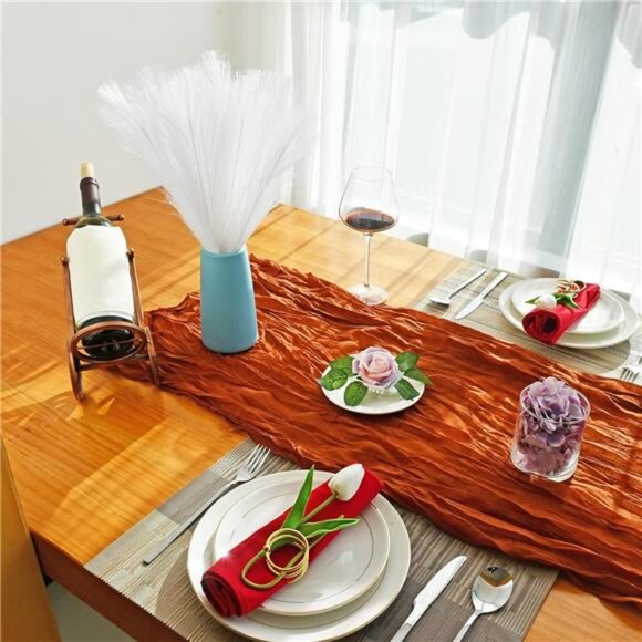 20pcs White Silk Pampas Grass Artificial Fake Flowers 18" for Mother's Day - Picture 2 of 7